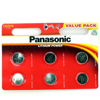 Элемент питания Panasonic CR2016 дисковая 3В бл/6  литиевая