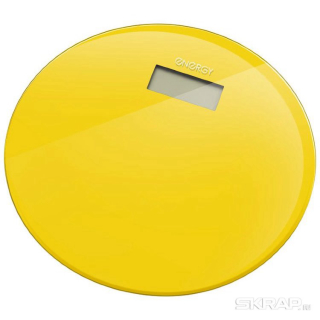 Весы напольные Energy EN-420 RIO электронные, стеклянные, круглые, желтые 003494