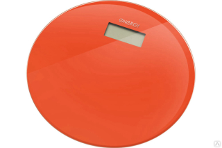Весы напольные Energy EN-420 RIO электронные, стеклянные, круглые, оранжевые 003495