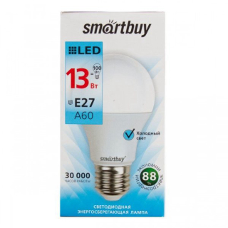 Лампа светодиодная Smartbuy A60 13W/6000/E27