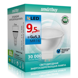 Лампа св/диод. Smartbuy-Gu5.3-9,5W/3000 SBL-Gu5_3-9_5-30K