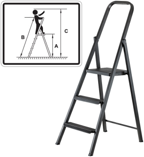 Лестница-стремянка стальная "Компакт", 3 ступени, вес 4,5 кг