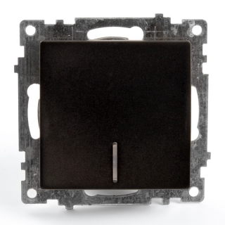 Выключатель (механизм) 1-кл. c индик. 250В 10А  Катрин GLS10-7101-05 черный