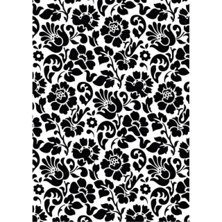 Пленка с/к 0497-346 2м*0,45м Декор Барок Цветы черные на белом
