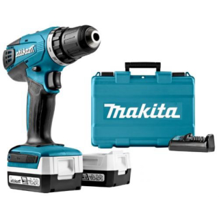 Шуруповерт акк. MAKITA DF347DWE, 14.4В 2*1.5Ач Li-ion 30/15Нм БЗП10мм G-серия