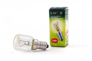 Лампа накал. FAVOR T25 (S25) 15W E14 д/холодильников (РН 230-15)