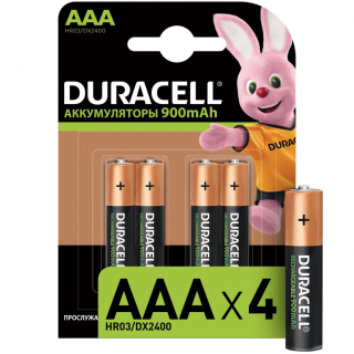 Аккумулятор Duracell HR03-4BL 850mAh/900mAh  предзаряженные (4/40/15000)