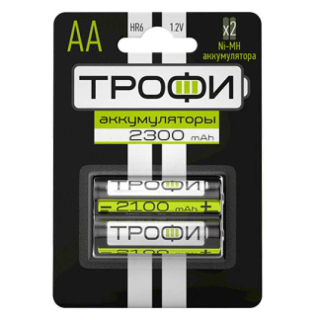 Аккумулятор Трофи HR6-2BL 1500mAh (20/240/17280)