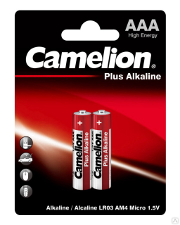Батарейка щелочная CAMELION LR6 (AA) Plus Alkaline 1.5В  бл/2 (LR6-BP2)