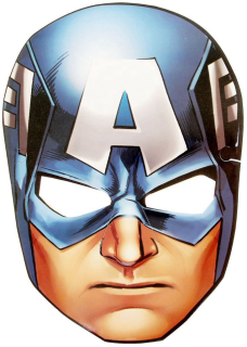 Маска карнавальная "Мстители: Капитан Америка", 16,6*23,8 см 1275152