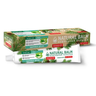 Зубная паста "Природный бальзам" NATURAL BALM Алоэ, здоровье. дёсен в/ф, 85г.