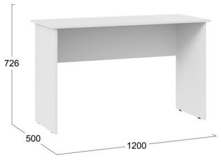 Стол письменный тип 14 1200 Белый ясень