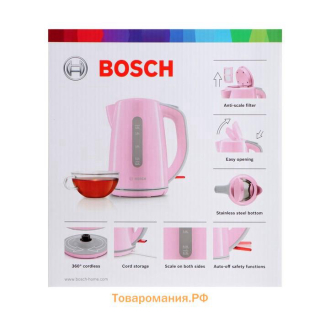 Электрочайник Bosch TWK 7500K розовый