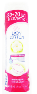 Диски ватные LADY COTTON 80+20шт