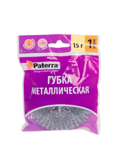 Губка металлическая Paterra 15г 1шт. 406-078