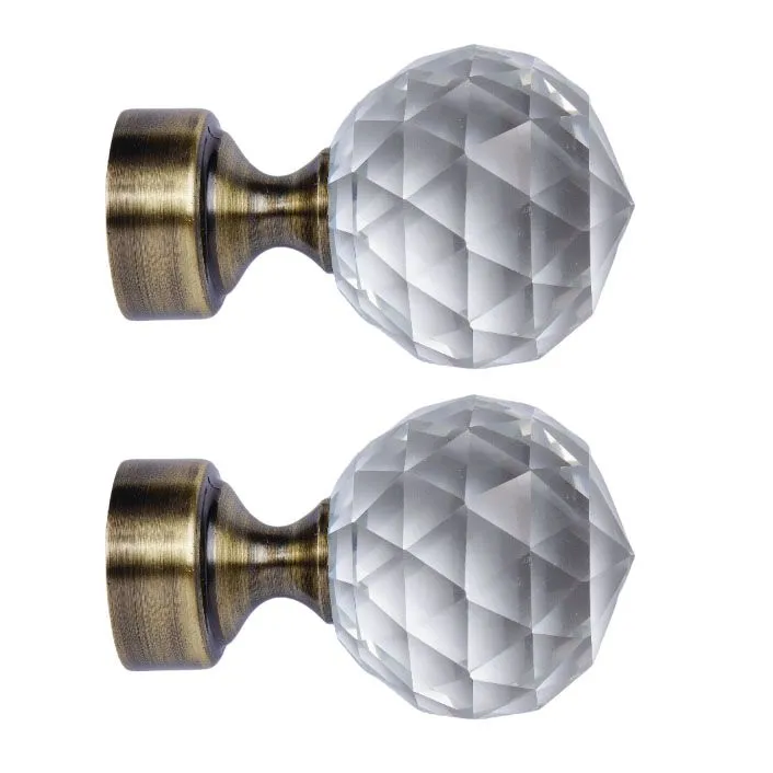 *Наконечник 16мм ковка люкс золото кристалл