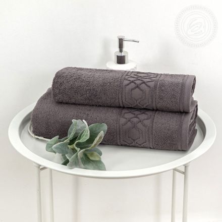 Полотенце Ажур  АРТ Дизайн 70*140 темно-серый  ПМА-70.140У 