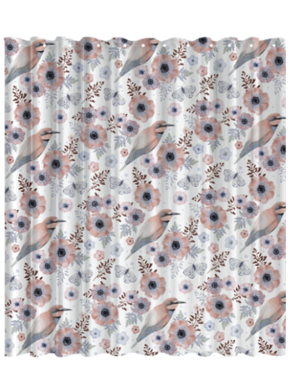 Штора для ванной с принтом "Нежность", 180*180см 74547