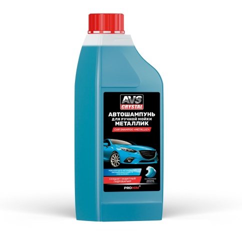 Автошампунь для ручной мойки "Металлик" 1 л AVS AVK-702