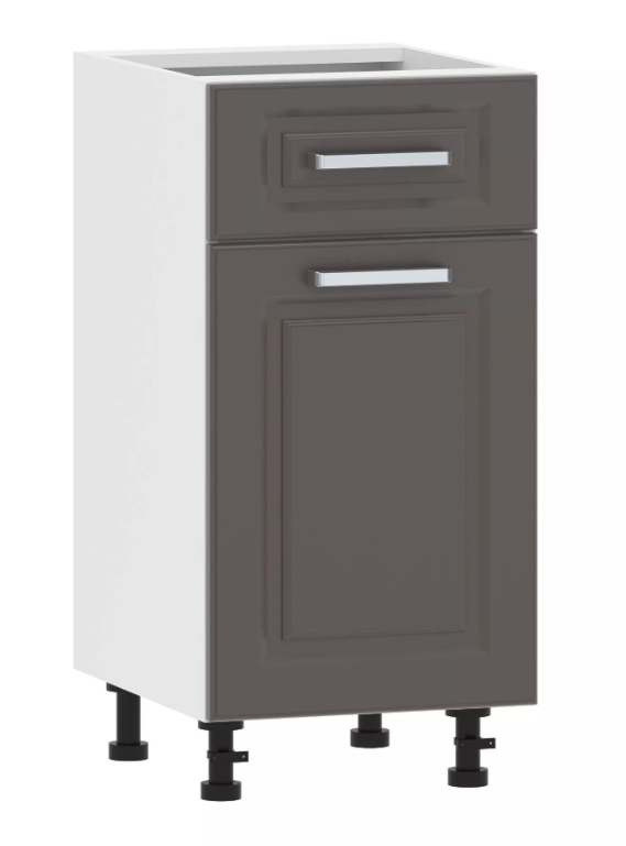 Тумба кухонная со столеш. 100.08 400 "Вокс" Софт графит , Белый  100.08 400 