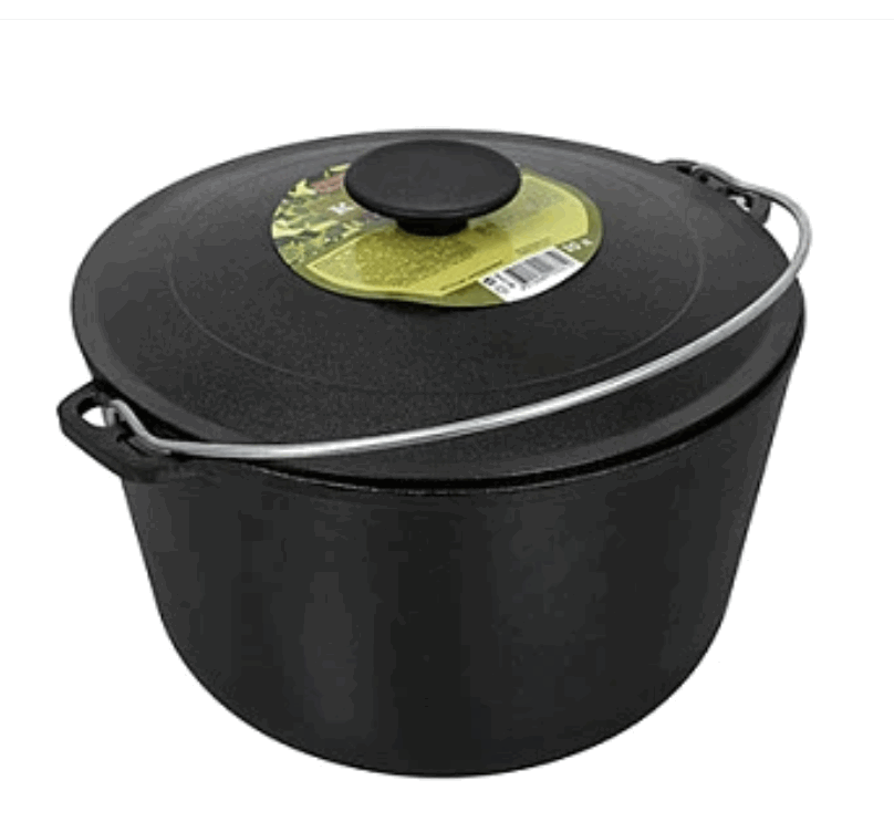 Казан чугунный с крышкой и дужкой, 10л BOYSCOUT 61545