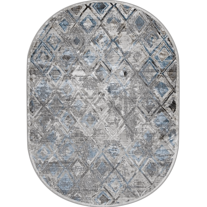 Ковер ROMA 1,25*1,80 37910A BLUE FLS / BEIGE FLS овал