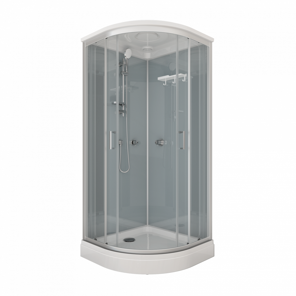 Кабина душевая Прайм-Сатин М3 90*90А (3 места)