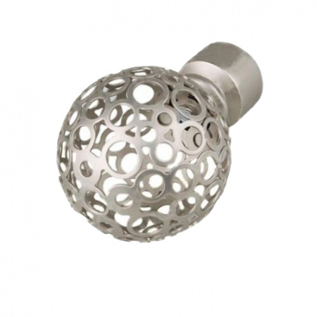 ***Наконечник 16мм ковка люкс метеор сатин-хром (2шт)