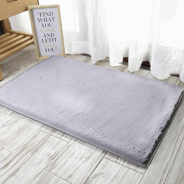 Коврик плюшевый 100/150 My Bunny серый