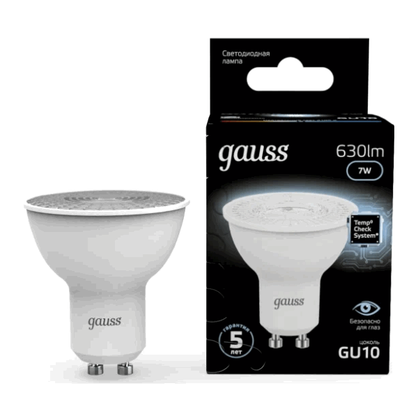 Лампа св/диод. Gauss MR16 7W 4100K GU10