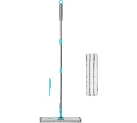 Швабра д/пола "Ультра", в комплекте 2 насадки и щеточка-скребок, You'll love 77127