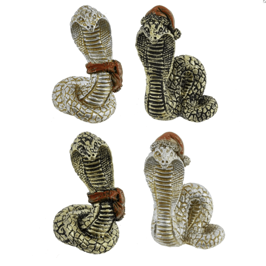 Фигурка декоративная "Змея", L4 W5 H7,5 см, 4в.