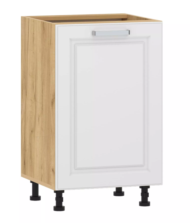 Тумба кухонная "Вокс" 100.01 500 (Меренга, Дуб Крафт Золотой) без столешницы