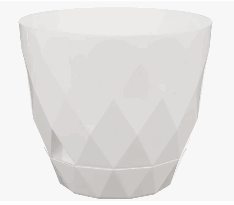 Горшок д/цв Laurel D220 мм, 4.5 л с поддоном (белый) Idiland 221611029/01