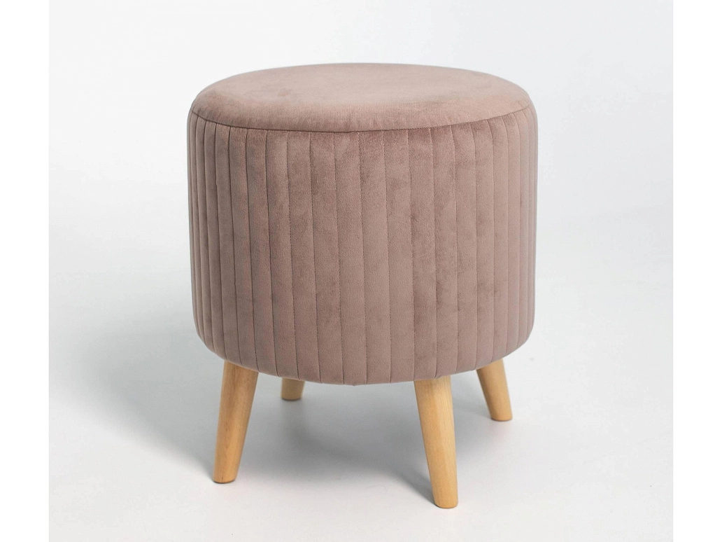 Пуф круглый стеганный на ножках/№8 какао