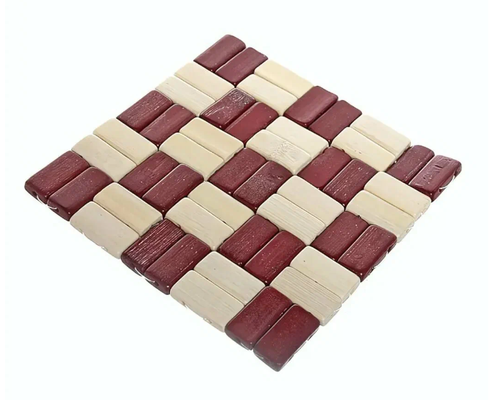 Подставка п/горячее бамбук Шахматы 14*14 см