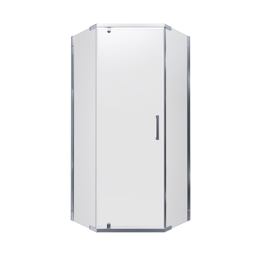 Душевая ширма "Дека-Хром" 90*90 пятиуг.,DK280 