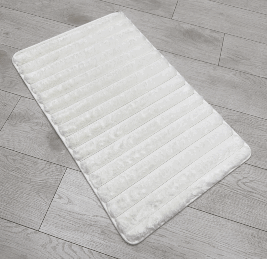 Коврик плюшевый 50/80 My Bunny Волны белый