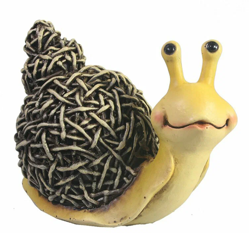 Фигура декор. "Плетенная улитка" (соломенная) L15 H12W9   718125/F813