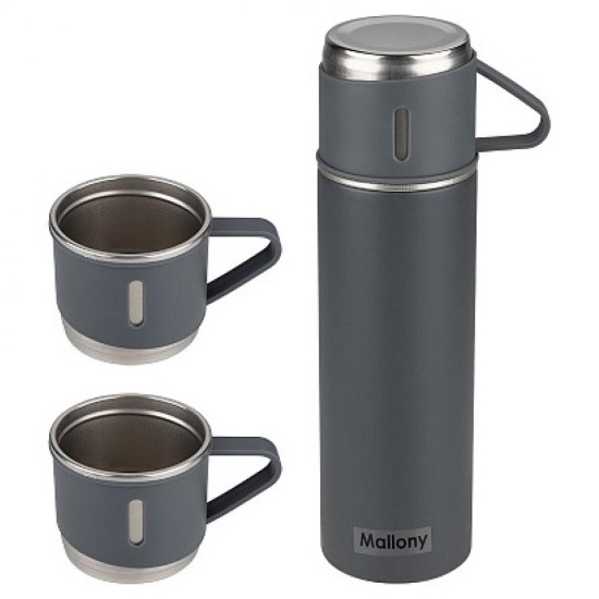 Набор: термос + ТЕРМОкружки FESTA 0,5 л (3 кружки) синий