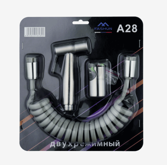 Комплект A28 гигиеническая лейка, шланг, держатель для лейки., нержавейка