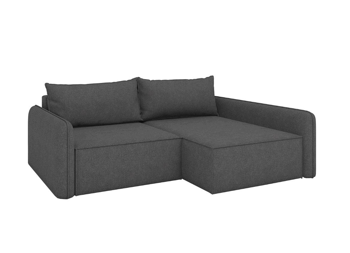 Диван угловой Лофт с банкеткой левый Bravo grey