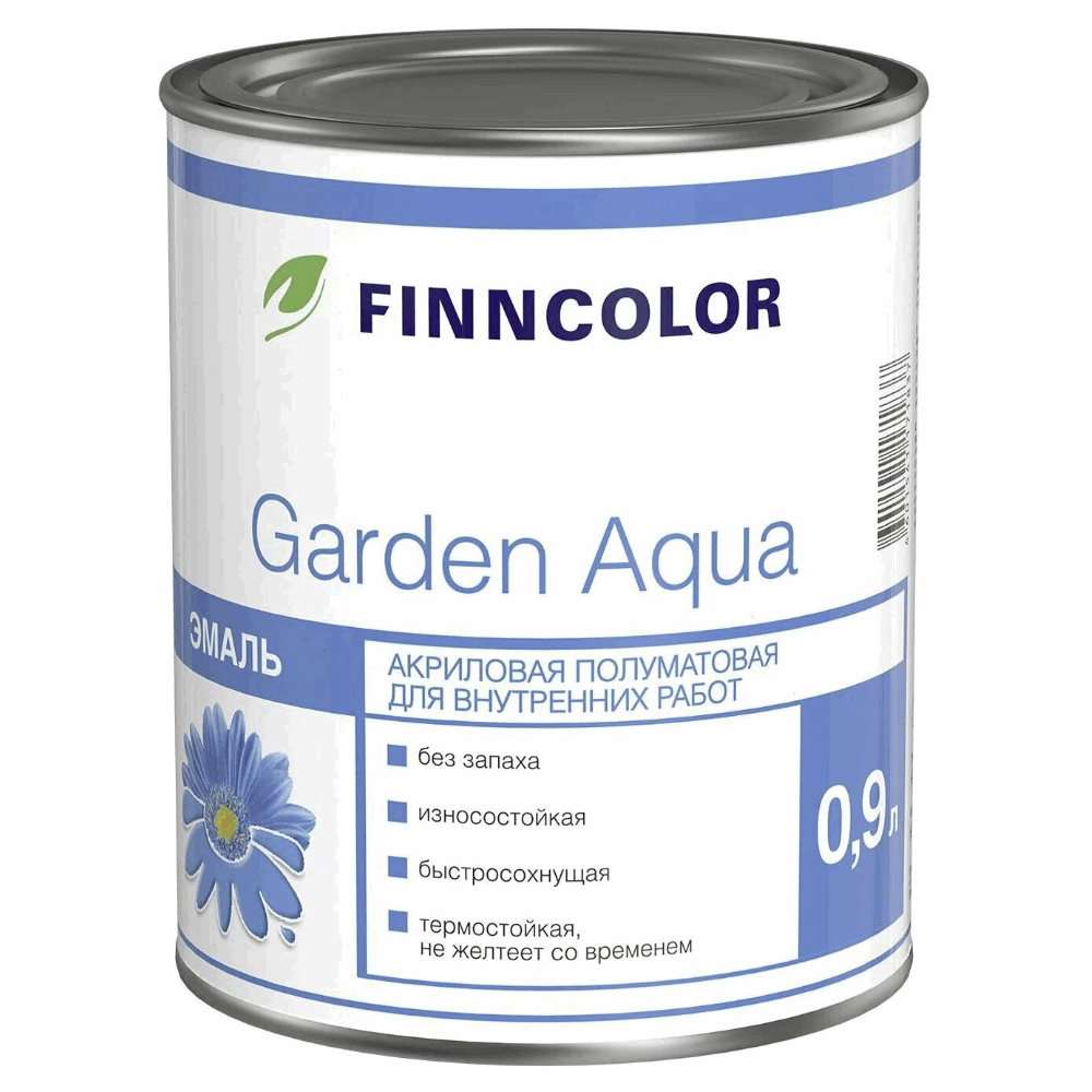 Эмаль акриловая GARDEN AQUA C п/мат 0,9л
