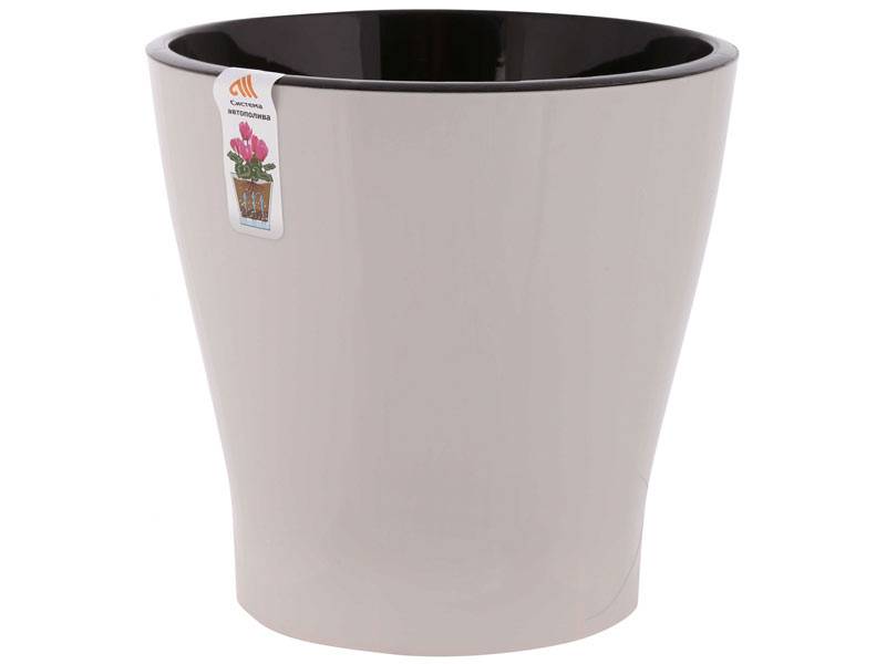 Горшок цв. "Лея" 5л двойной (бежевый)