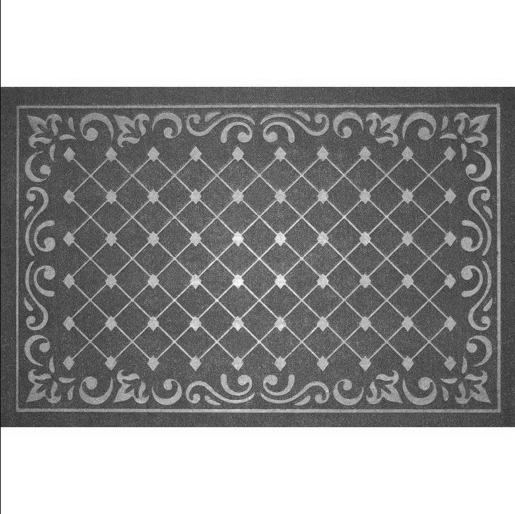 Коврик влаговпитывающий, 40*60 см. "Ромбы" черный