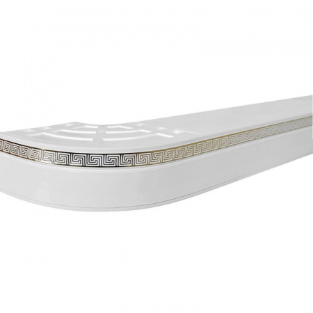 Карниз потол. с молд. 280см 3-х ряд. с пов. БЕЛОЕ СЕРЕБРО ПВХ Модерн