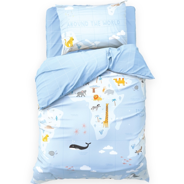КПБ "Этель"  1,5сп Around the world 143*215 см, 150*214 см, 50*70 см -1 шт, 100 % хлопок 10385186