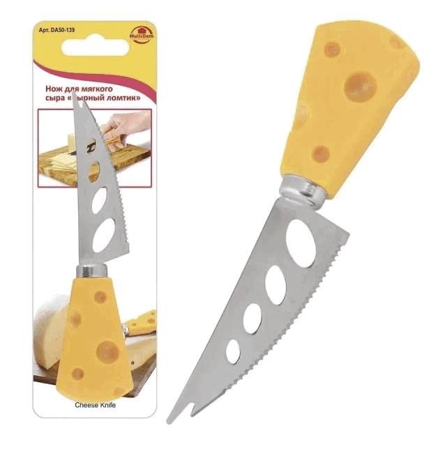 *Нож д/мягкого сыра Сырный ломтик 14*3,5см 50.139