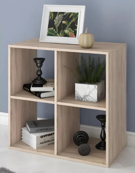 Стеллаж "Ник-3" куб 4 ячейки 709*301*700 Ясень анкор светлый