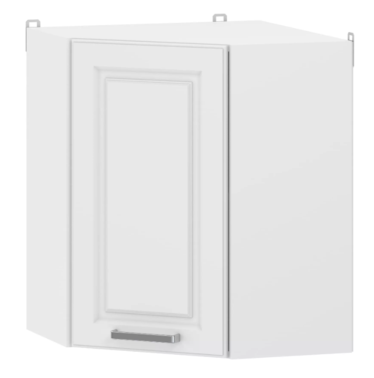 Шкаф навесной угловой со столеш. 100.34 "Вокс", Меренга, Белый